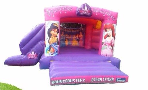 Princes slide combo bouncy castle inflatable for sale
