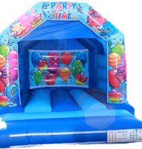 11ft x 12ft Interchangeable Blue Balloons Bouncy Castle
