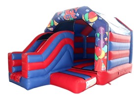 12ft x 18ft Party Red/Blue 5pc Velcro Deluxe Front Slide