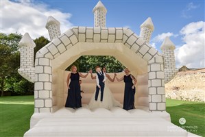 15ft x 16ft Castle Theme Wedding A-Frame Bouncy Castle