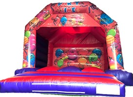 15ft x 16ft Adult Party Red & Purple A-Frame Stock