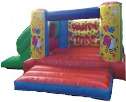 17ft x 15ft Party Time H-Frame Bouncy Castle & Slide Combo