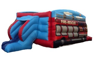 27ft Fire Engine Slide Combo