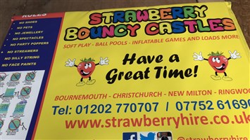 Printed Mats Strawberry Bouncy Castles