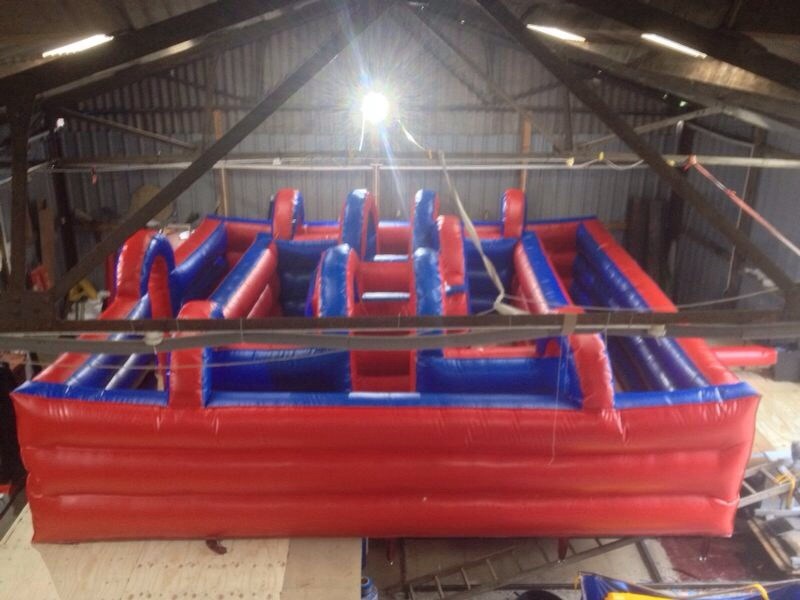 Inflatable maze bouncy castle