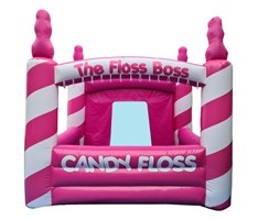 10ft x 10ft Inflatable Pink & White Candy Floss Stall