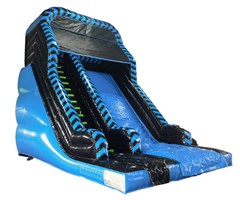 12ft Platform Light Blue & Black Super Slide