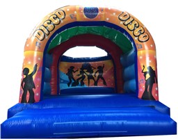 15ft x 18ft Disco Arched Bouncy Castle with Pocket