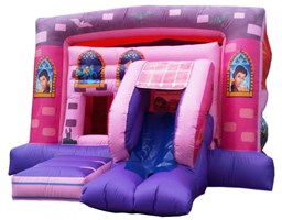 15ft x 19ft Princess Bouncy Castle & Slide Combo