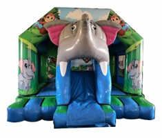 18ft x 14ft Elephant Front Slide Combo